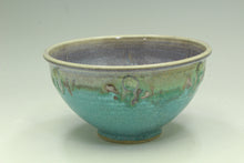 Load image into Gallery viewer, Ceramic bowl with blue and green glaze on a light gray background