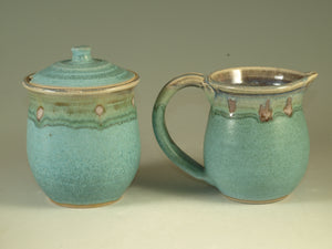 sugar creamer turquoise