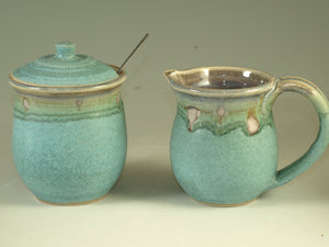 sugar creamer turquoise