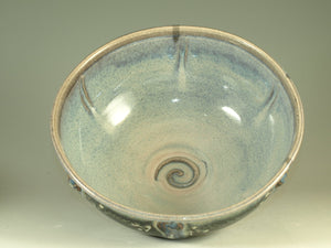 10 cups Handmade serving bowl in tenmoku glaze wheel thrown pottery serving bowl