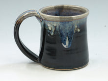 Load image into Gallery viewer, Small pottery Mug (12oz) in tenmoku black glaze - great morning coffee mugs