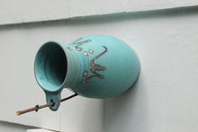 Load image into Gallery viewer, Birdhouse turquoise color stoneware