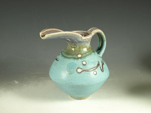 pitcher turquoise color stoneware