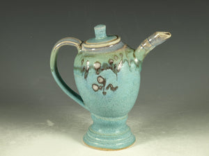 Teapot Turquoise color stoneware