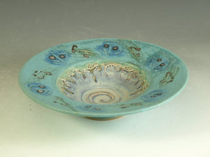 Small Ceramic Bowl-  in turquoise handmade stoneware pottery dish