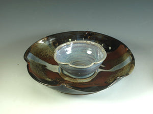 Chip and Dip Serving set - Handmade stoneware pottery