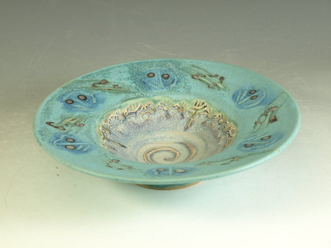 Small Ceramic Bowl-  in turquoise handmade stoneware pottery dish
