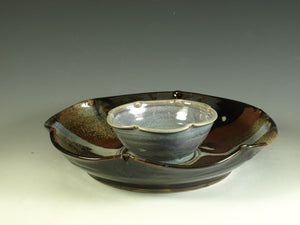 Chip and Dip Serving set - Handmade stoneware pottery